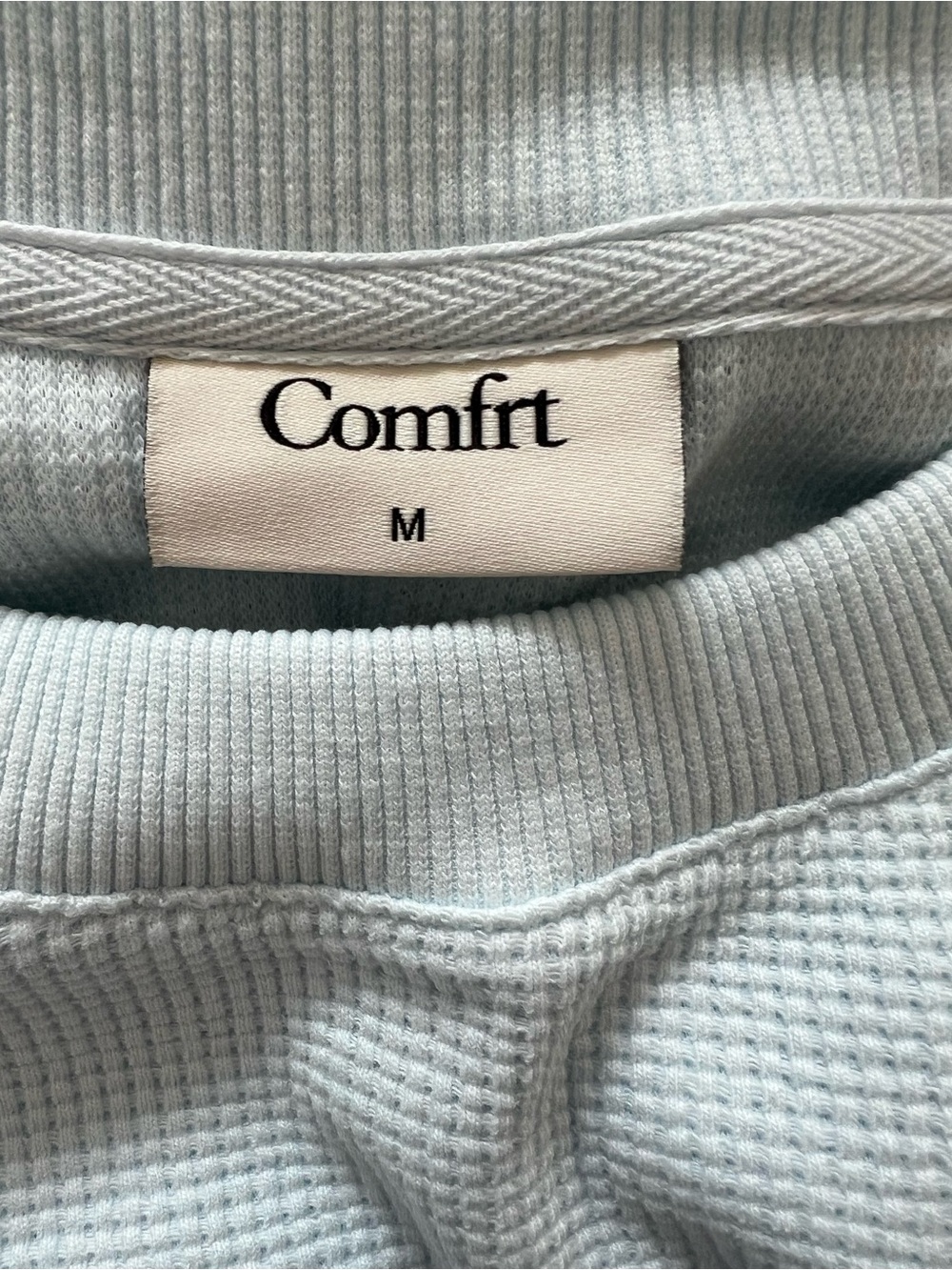 Light Blue Relaxed Crewneck Pullover - Picture 4 of 5